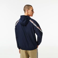 Vetements De Sport | LACOSTE Veste A Capuche Homme Lacoste Tennis En Polyester Recycle