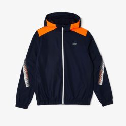 Vetements De Sport | LACOSTE Veste A Capuche Homme Lacoste Tennis En Polyester Recycle