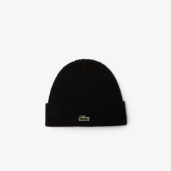 Chapeaux & Casquettes | LACOSTE Bonnet Unie Lacoste En Laine Cardee