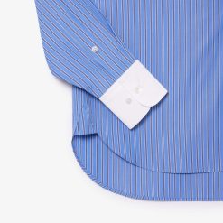 Chemises & Hauts | LACOSTE Chemise Regular Fit En Popeline A Col Contraste