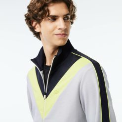 Sweatshirts | LACOSTE Sweatshirt Zippe Color-Block En Pique Indemaillable