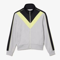 Sweatshirts | LACOSTE Sweatshirt Zippe Color-Block En Pique Indemaillable