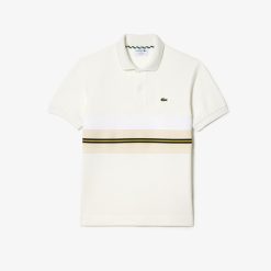 Polos | LACOSTE Polo Fabrique En France Avec Bandes Contrastees