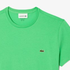 T-Shirts | LACOSTE T-Shirt Col Rond En Jersey De Coton Pima Uni