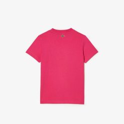 Vetements Fille | LACOSTE T-Shirt Avec Imprime Signature En Coton