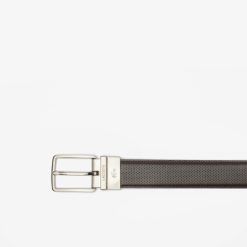 Ceintures | LACOSTE Ceinture Reversible En Cuir Punche A Boucle Gravee Lacoste