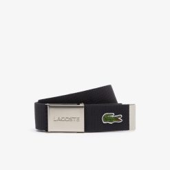 Ceintures | LACOSTE Ceinture Sangle Boucle Gravee Lacoste Edition Made In France