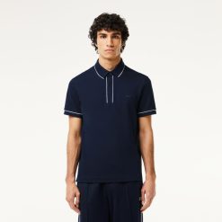 Polos | LACOSTE Polo Smart Paris En Coton Stretch Lisere Contraste