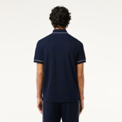 Polos | LACOSTE Polo Smart Paris En Coton Stretch Lisere Contraste