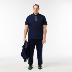 Polos | LACOSTE Polo Smart Paris En Coton Stretch Lisere Contraste