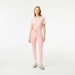 Pantalons & Shorts | LACOSTE Pantalon De Survetement Jogger Femme Lacoste En Molleton