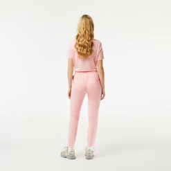 Pantalons & Shorts | LACOSTE Pantalon De Survetement Jogger Femme Lacoste En Molleton