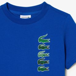 Vetements Fille | LACOSTE T-Shirt Avec Imprime Signature En Coton