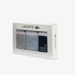 Sous-Vetements Et Vetements D'Interieur | LACOSTE Lot De 3 Culottes Siglees En Coton Stretch