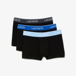 Sous-Vetements & Vetements D'Interieur | LACOSTE Lot De 3 Boxers Courts Casual Marine Avec Ceinture Contrastee