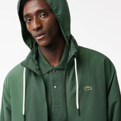 Survetements | LACOSTE Veste Courte Sportsuit Avec Capuche Amovible En Tissu Deperlant