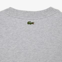 T-Shirts | LACOSTE T-Shirt Col Rond Homme Lacoste Loose Fit Imprime Crocodile