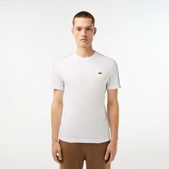 T-Shirts | LACOSTE T-Shirt Homme Lacoste Regular Fit Avec Bandes Siglees Contrastees