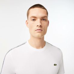 T-Shirts | LACOSTE T-Shirt Homme Lacoste Regular Fit Avec Bandes Siglees Contrastees