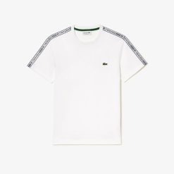 T-Shirts | LACOSTE T-Shirt Homme Lacoste Regular Fit Avec Bandes Siglees Contrastees