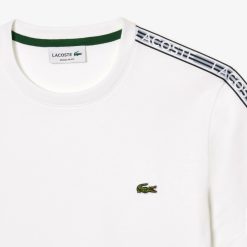 T-Shirts | LACOSTE T-Shirt Homme Lacoste Regular Fit Avec Bandes Siglees Contrastees