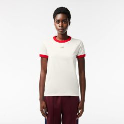 T-Shirts | LACOSTE T-Shirt Slim Fit En Coton Badge Tennis