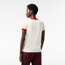 T-Shirts | LACOSTE T-Shirt Slim Fit En Coton Badge Tennis