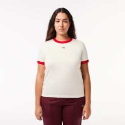 T-Shirts | LACOSTE T-Shirt Slim Fit En Coton Badge Tennis