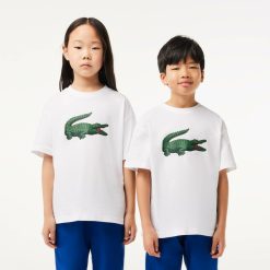 Vetements Fille | LACOSTE T-Shirt Avec Imprime Graphique En Coton