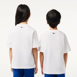 Vetements Fille | LACOSTE T-Shirt Avec Imprime Graphique En Coton