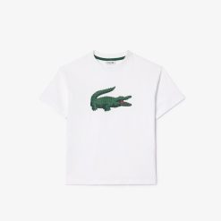 Vetements Fille | LACOSTE T-Shirt Avec Imprime Graphique En Coton