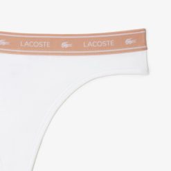 Sous-Vetements Et Vetements D'Interieur | LACOSTE String Avec Ceinture Siglee En Coton Stretch