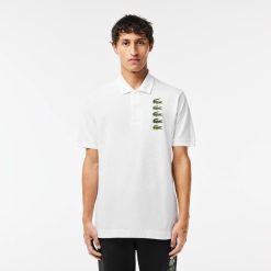 Polos | LACOSTE Polo Avec Badges Crocodiles Iconiques En Pique