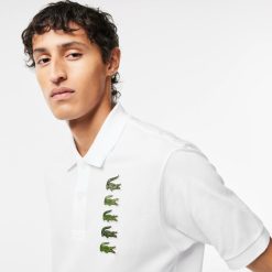 Polos | LACOSTE Polo Avec Badges Crocodiles Iconiques En Pique