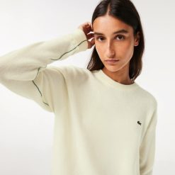 Pullovers | LACOSTE Pull Femme Lacoste Col Rond En Laine