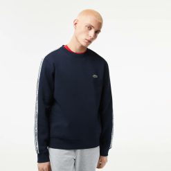 Sweatshirts | LACOSTE Sweatshirt Jogger Homme Classic Fit Avec Bandes Siglees En Molleton