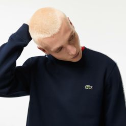 Sweatshirts | LACOSTE Sweatshirt Jogger Homme Classic Fit Avec Bandes Siglees En Molleton