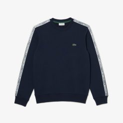 Sweatshirts | LACOSTE Sweatshirt Jogger Homme Classic Fit Avec Bandes Siglees En Molleton