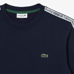 Sweatshirts | LACOSTE Sweatshirt Jogger Homme Classic Fit Avec Bandes Siglees En Molleton