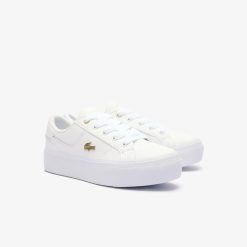 Sneakers | LACOSTE Sneakers Ziane Platform Femme En Cuir Sigle