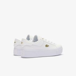 Sneakers | LACOSTE Sneakers Ziane Platform Femme En Cuir Sigle