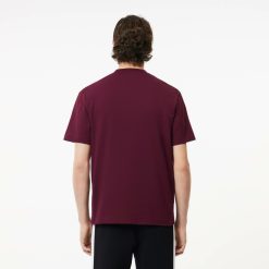 T-Shirts | LACOSTE T-Shirt Epais Fabrique En France Imprime Tennis