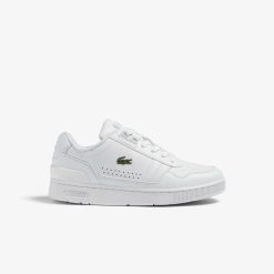 Sneakers | LACOSTE Sneakers T-Clip Femme Lacoste En Cuir