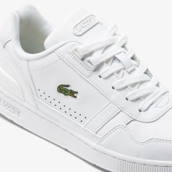 Sneakers | LACOSTE Sneakers T-Clip Femme Lacoste En Cuir