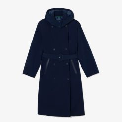 Manteaux & Vestes | LACOSTE Trench Oversize Femme Lacoste En Double Face Extensible