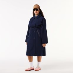 Manteaux & Vestes | LACOSTE Trench Oversize Femme Lacoste En Double Face Extensible