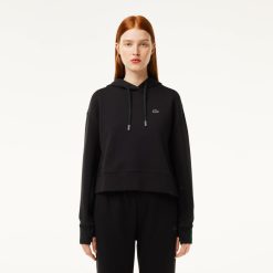 Sweatshirts | LACOSTE Sweatshirt A Capuche Jogger Femme Lacoste Avec Passe-Pouce