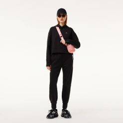 Sweatshirts | LACOSTE Sweatshirt A Capuche Jogger Femme Lacoste Avec Passe-Pouce