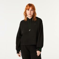 Sweatshirts | LACOSTE Sweatshirt A Capuche Jogger Femme Lacoste Avec Passe-Pouce