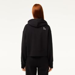 Sweatshirts | LACOSTE Sweatshirt A Capuche Jogger Femme Lacoste Avec Passe-Pouce